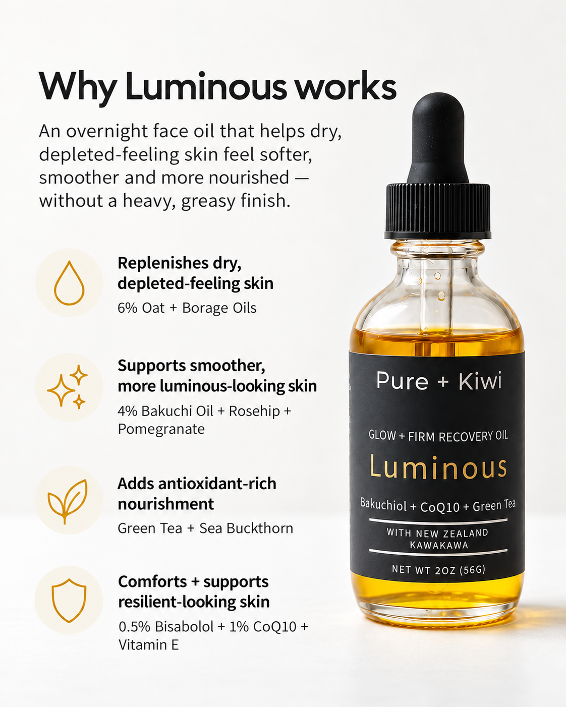 Luminous - Lightweight Face Oil for Dry + Dull Skin