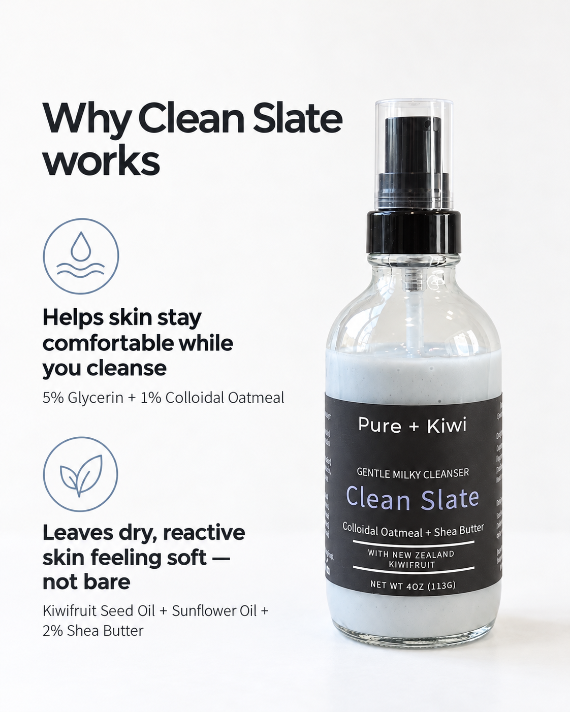 Clean Slate - Cream Cleanser for Dry + Sensitive Skin