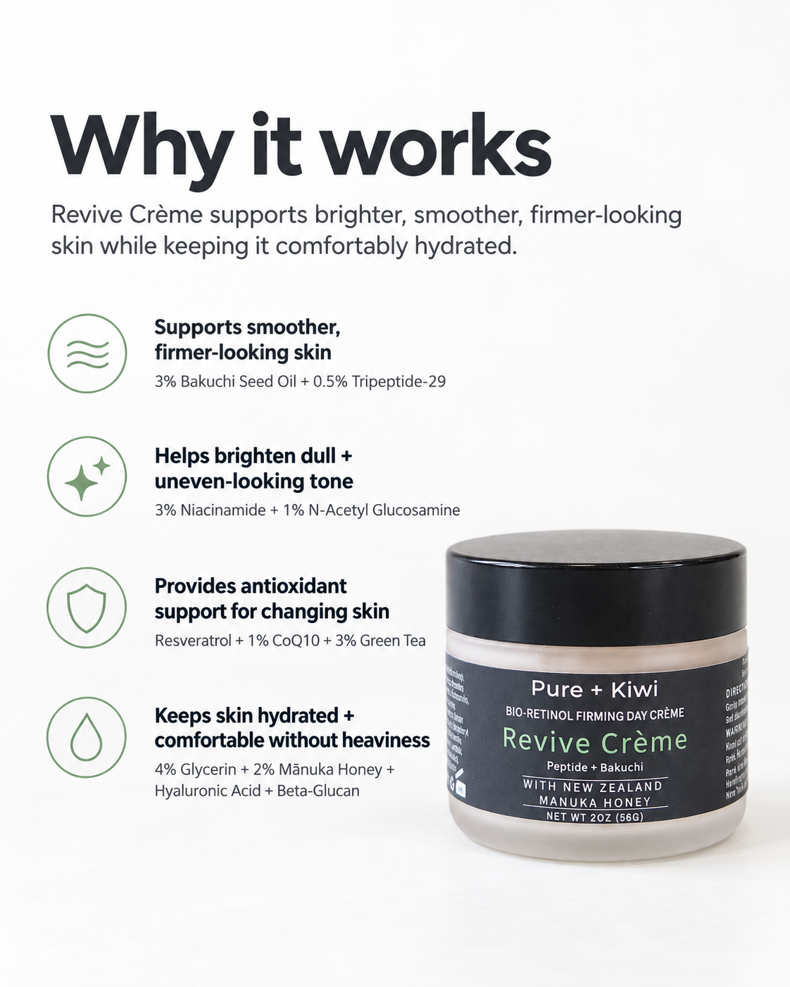 Revive Crème - Brightening Moisturizer for Dull + Less-Bouncy Skin